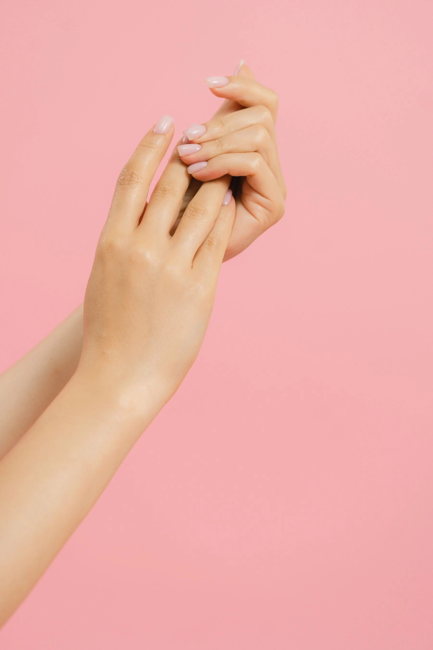 Elegant pale pink manicure